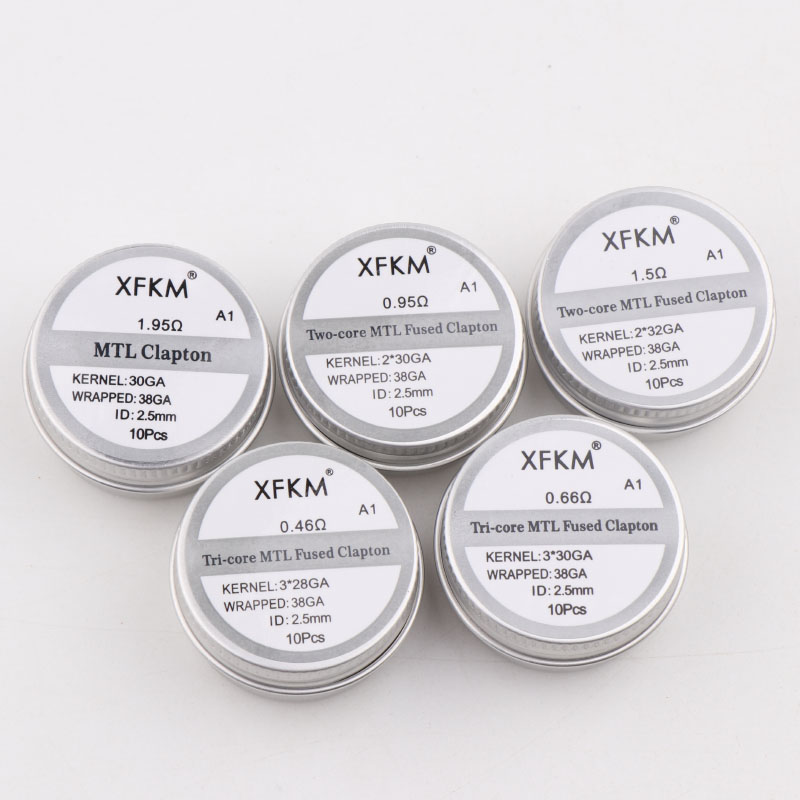NEW XFKM 10PCS/box NI80/A1/SS3 - Clapton Wire Pre Built ulasan dan harga
