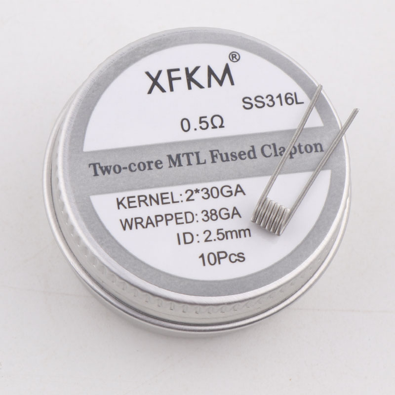 NEW XFKM 10PCS/box NI80/A1/SS3 - Clapton Wire Pre Built ulasan dan harga